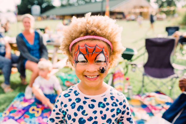 Girl with face paint